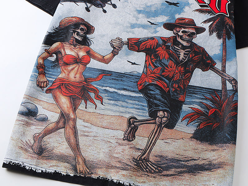 GODSPEED Skull Couple Graphic T-Shirt
