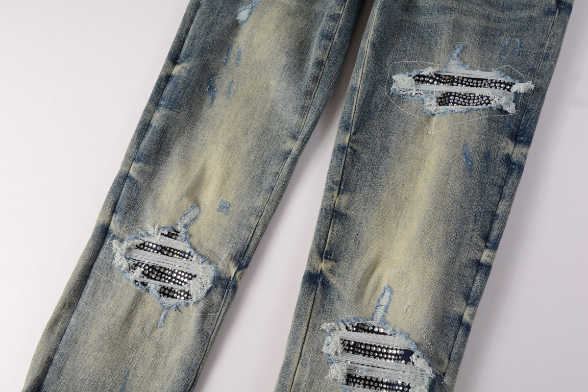 AMIRI Slim Fit Distressed Jeans – Full Length Denim