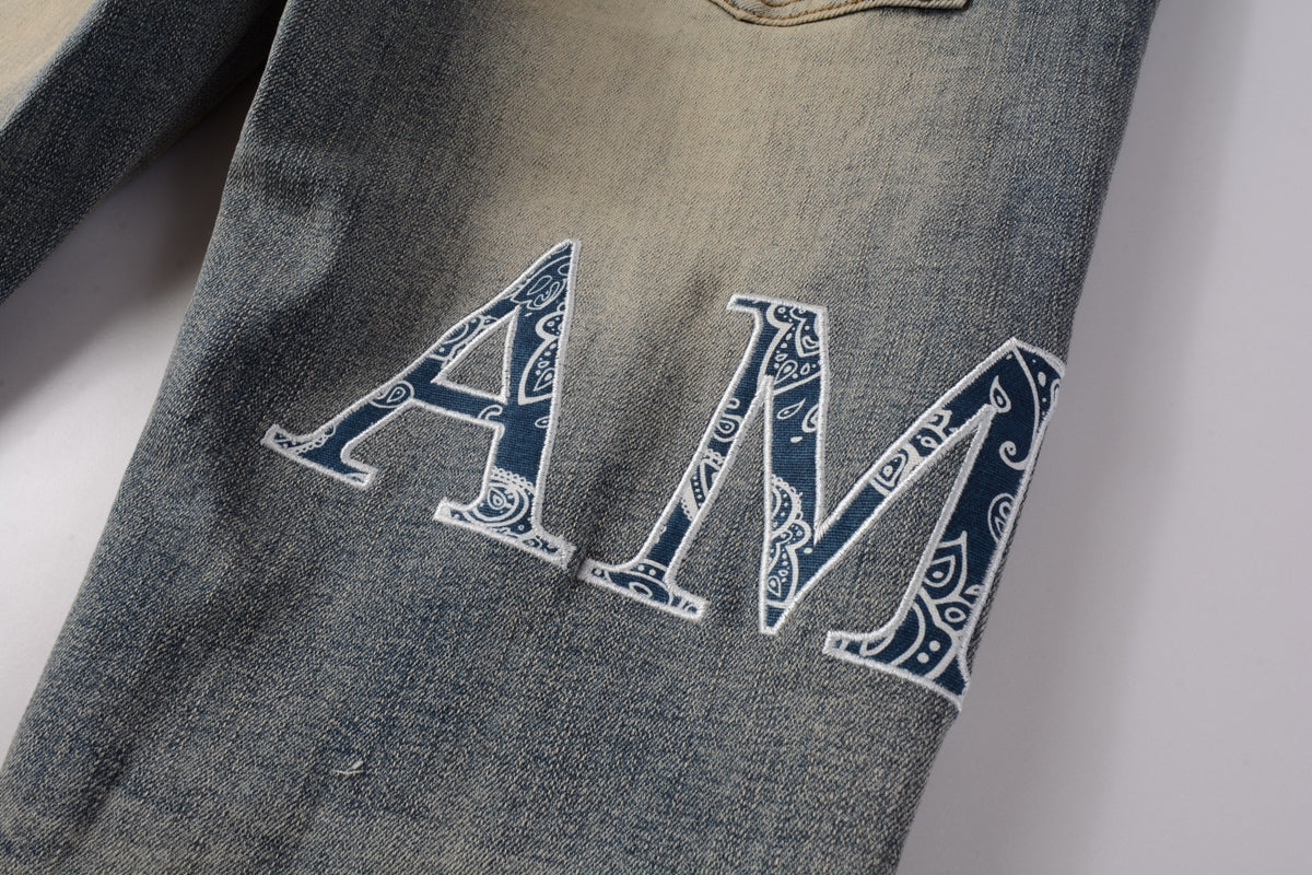 AMIRI Slim Fit Distressed Jeans – Full Length Denim
