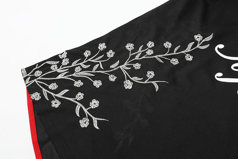 Supreme Floral Soccer Jersey — Black / White