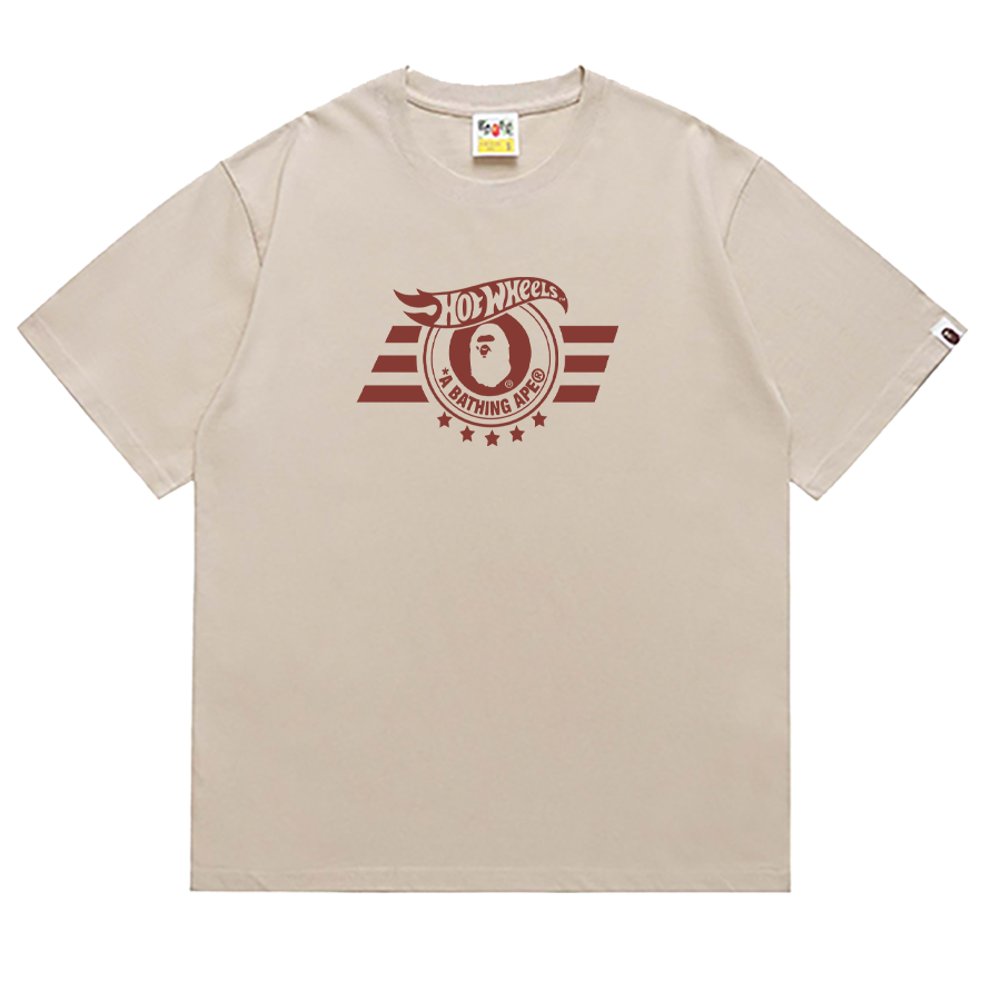 BAPE Ape Head Graphic Tee - Red, Green & Apricot