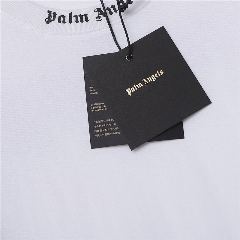 Palm Angels Double-Color Gothic Back Logo T-Shirt – White