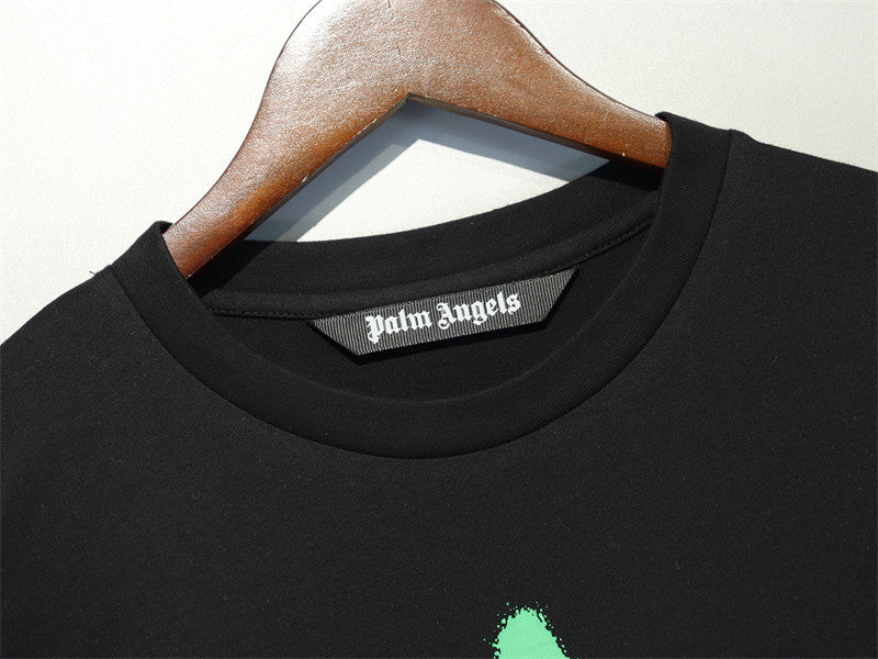 Palm Angels Spray Paint Star Gothic Logo Oversized T-Shirt