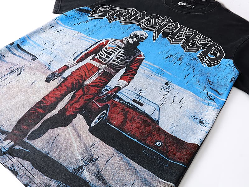 GODSPEED Skeleton Man Graphic T-Shirt – 100% Cotton