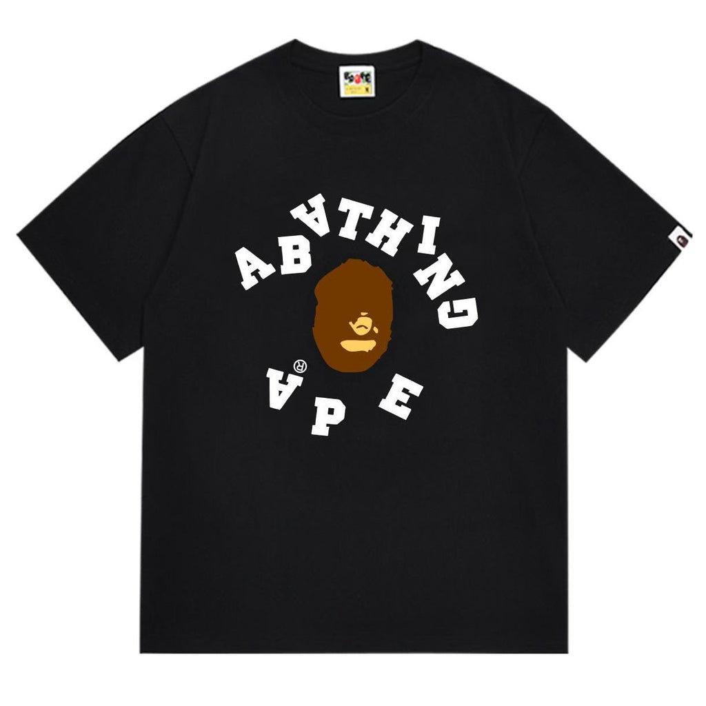 BAPE Ape Head Pattern Tee - Black & White
