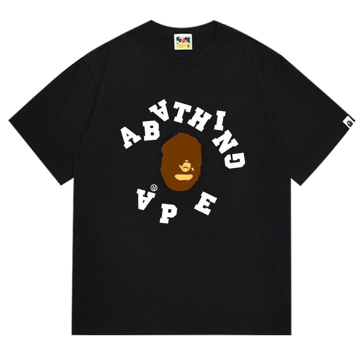 BAPE Ape Head Pattern Tee - Black & White