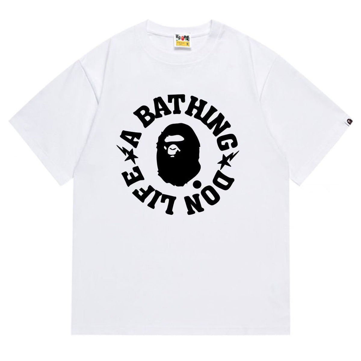 BAPE Ape Head Graphic Tee - Black & White