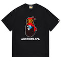 BAPE Ape Head Pattern Tee - Black & White