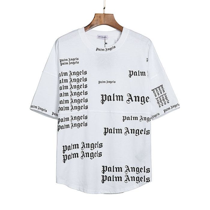 Palm Angels All-Over Logo Print Oversized T-Shirt