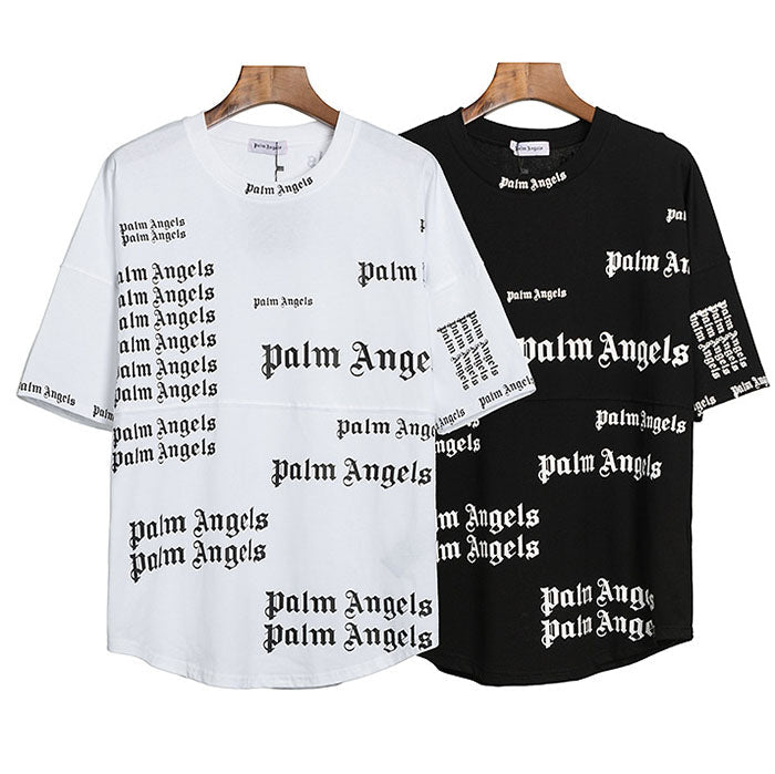 Palm Angels All-Over Logo Print Oversized T-Shirt