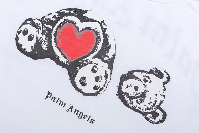 Palm Angels Sketch Bear Heart T-Shirt