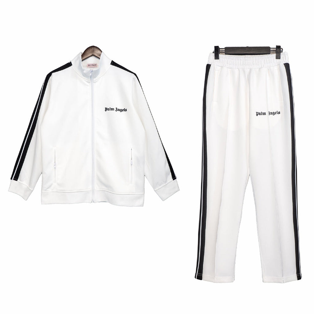 Palm Angels White Suit – Long Sleeve Jacket & Trouser Set
