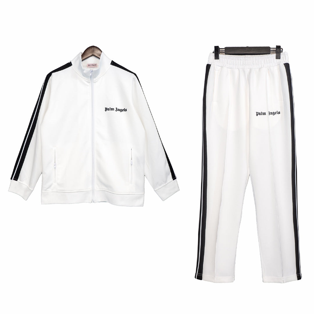 Palm Angels White Tracksuit Set – Jacket, Pants & Suit