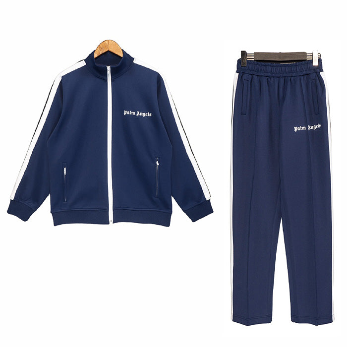Palm Angels Suit – Navy Blue Long Sleeve Tailored Jacket & Trouser Set