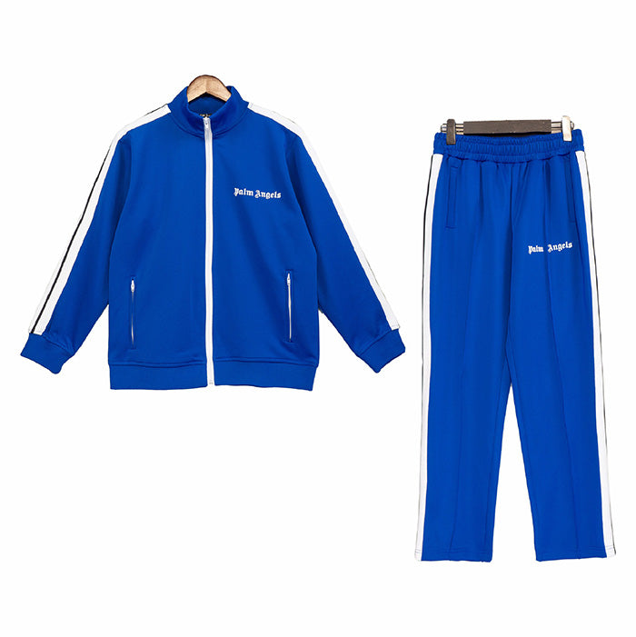 Palm Angels Blue Jacket & Suit Set