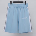 Palm Angels Sky Blue Cotton Shorts