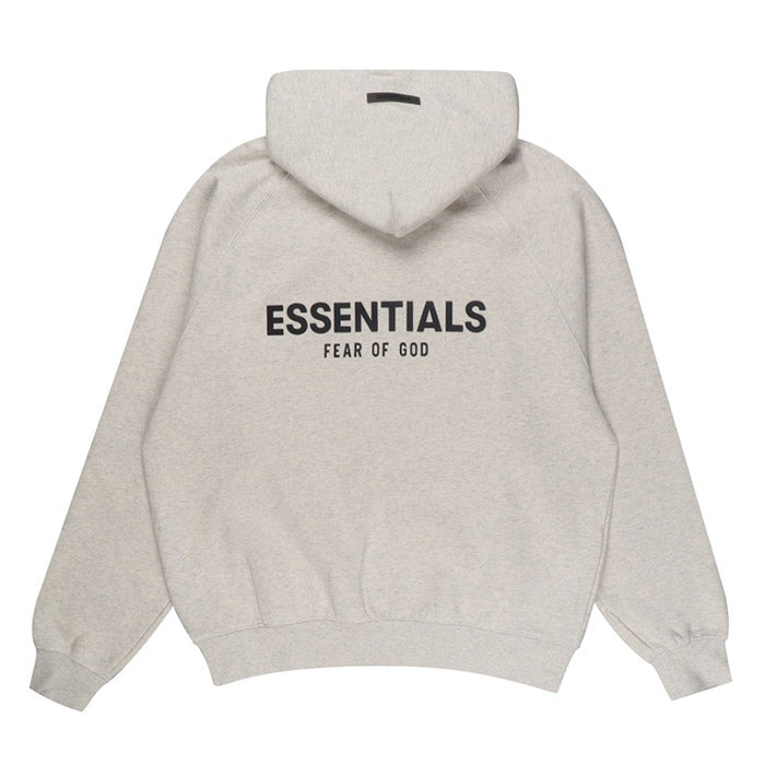 Fear Of God Essentials Back Logo Hoodie – Light Gray