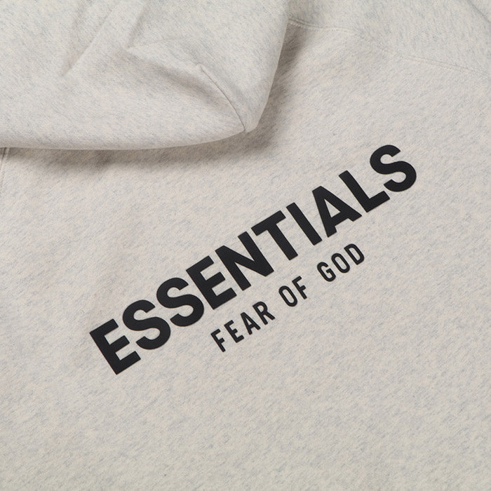 Fear Of God Essentials Back Logo Hoodie – Light Gray