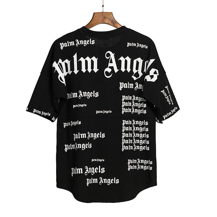 Palm Angels All-Over Logo Print Oversized T-Shirt