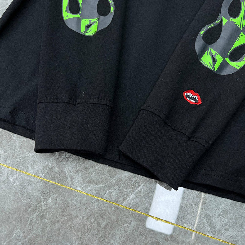 Chrome Hearts Graffiti Print Long Sleeve Tee – Black