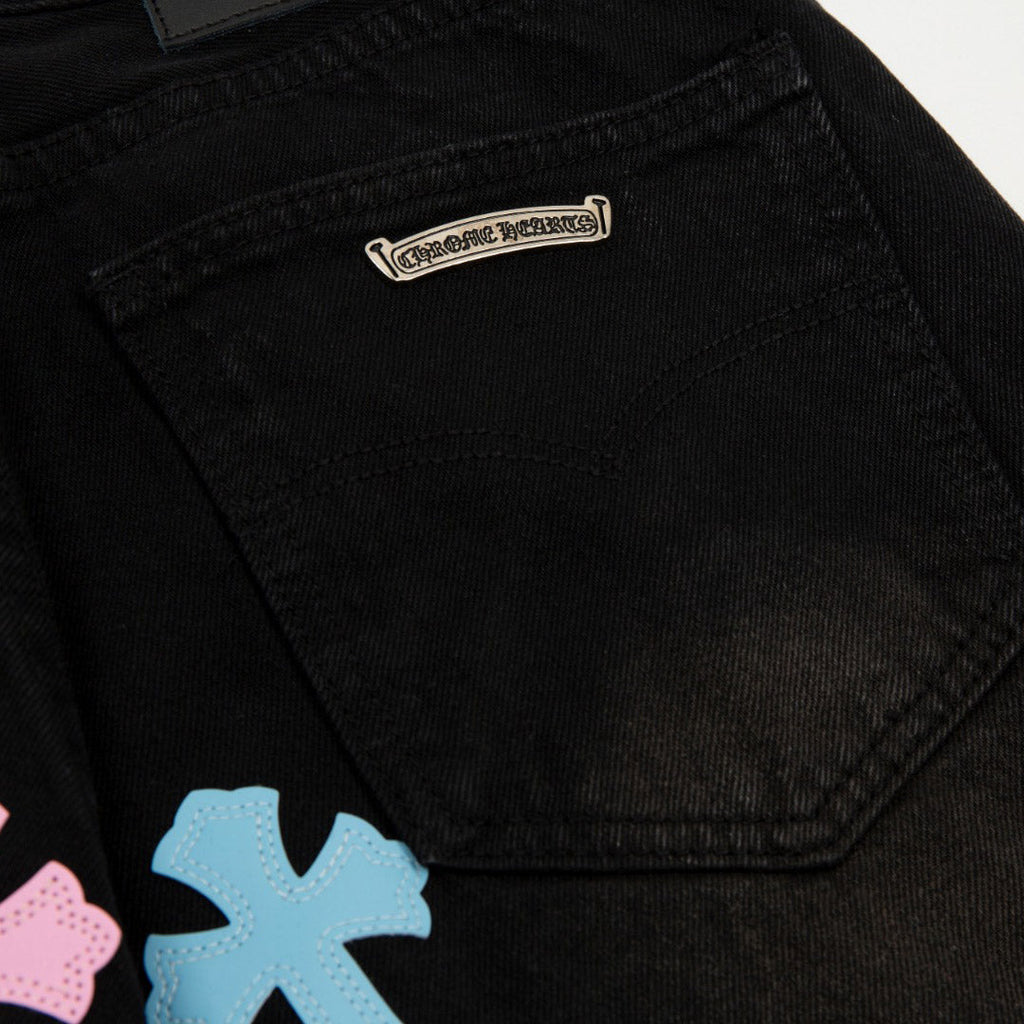 Chrome Hearts Patch Denim Shorts