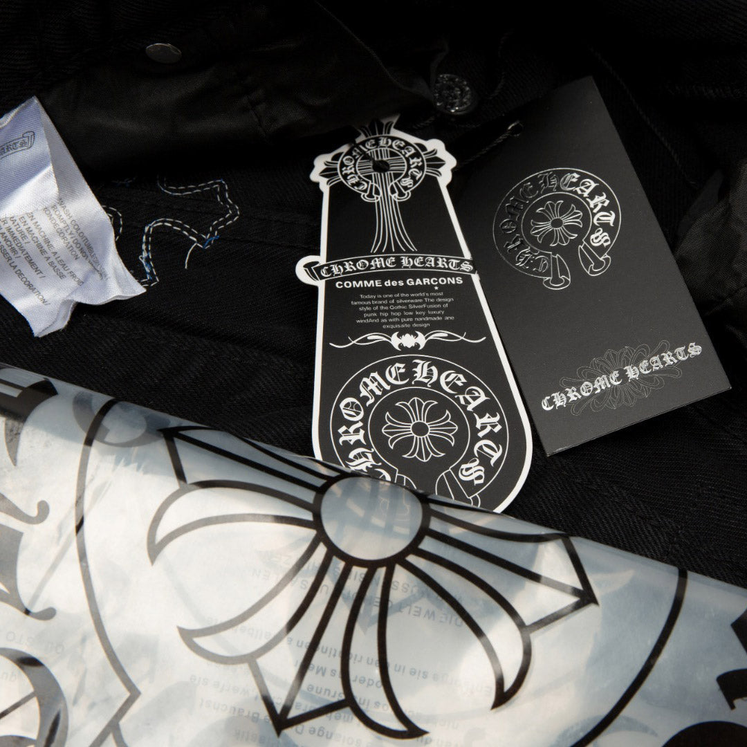 Chrome Hearts Patch Denim Shorts