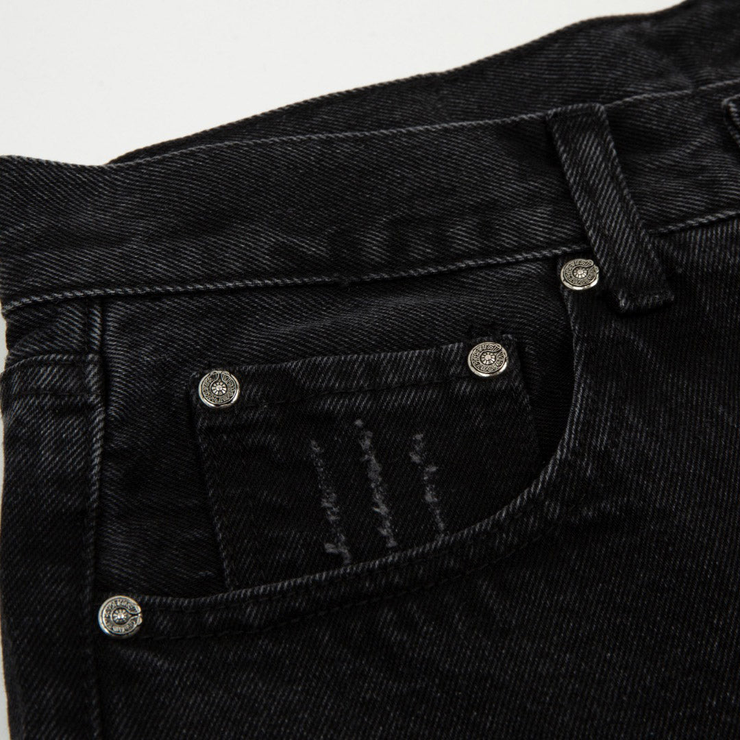 Chrome Hearts Patch Denim Shorts