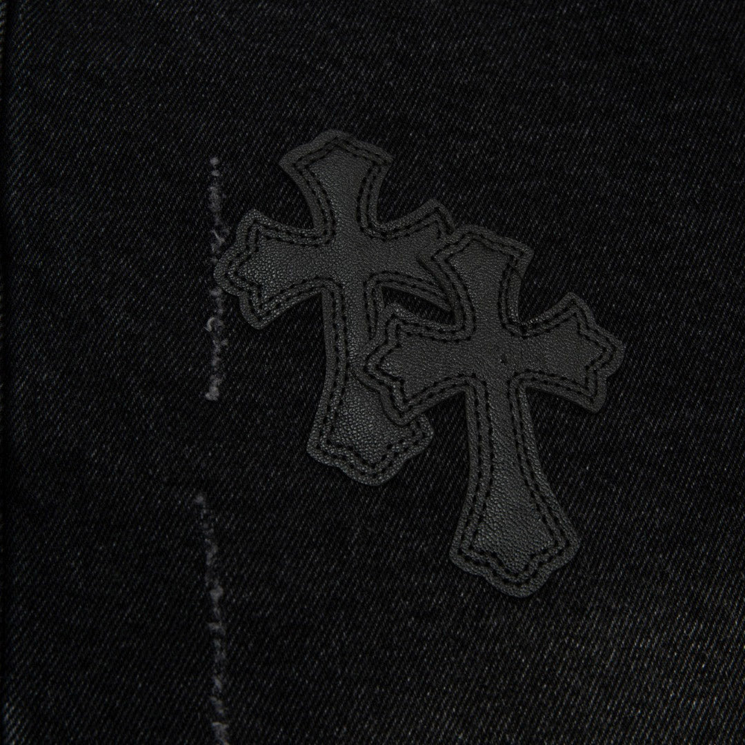 Chrome Hearts Patch Denim Shorts