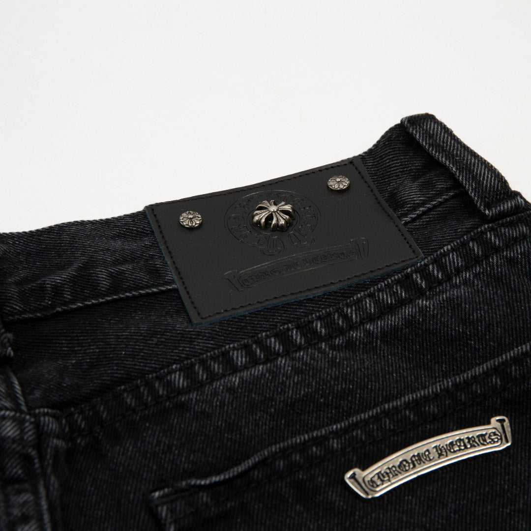Chrome Hearts Patch Denim Shorts