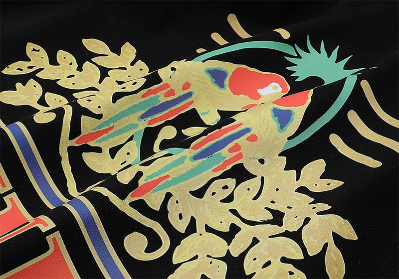 RHUDE New Money Parrot Graphic T-Shirt – Apricot / Black / White