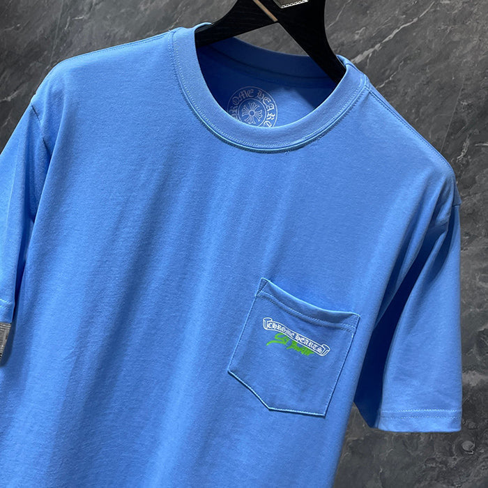 Chrome Hearts St. Barth Exclusive Scroll Banner Tee – Blue