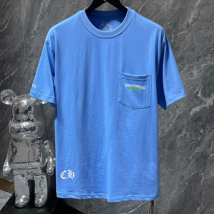 Chrome Hearts St. Barth Exclusive Scroll Banner Tee – Blue
