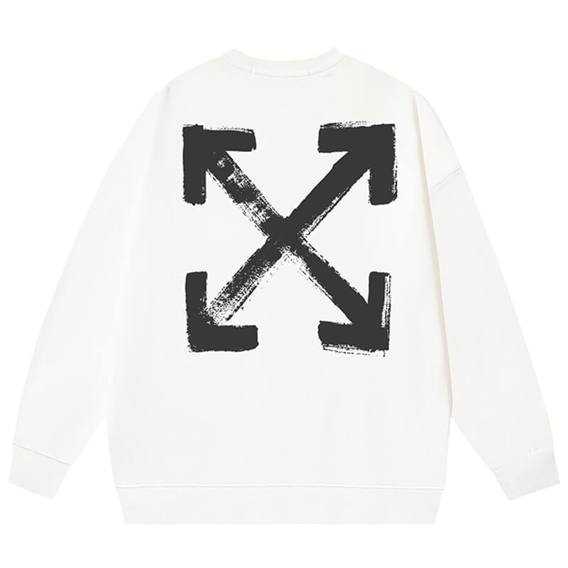 Off-White Paint Arrow Slim Fit Crewneck Sweatshirt