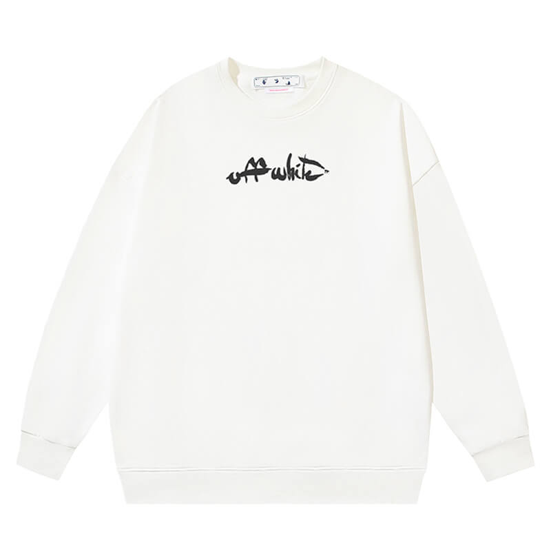 Off-White Paint Arrow Slim Fit Crewneck Sweatshirt