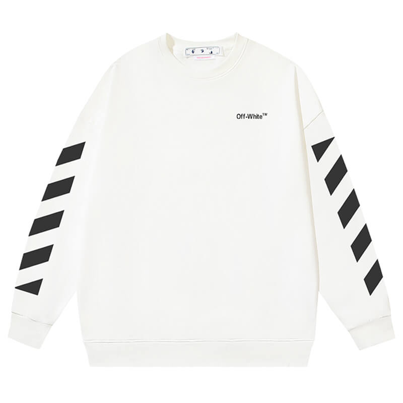Off-White Diagonal Helvetica Crewneck Sweatshirt