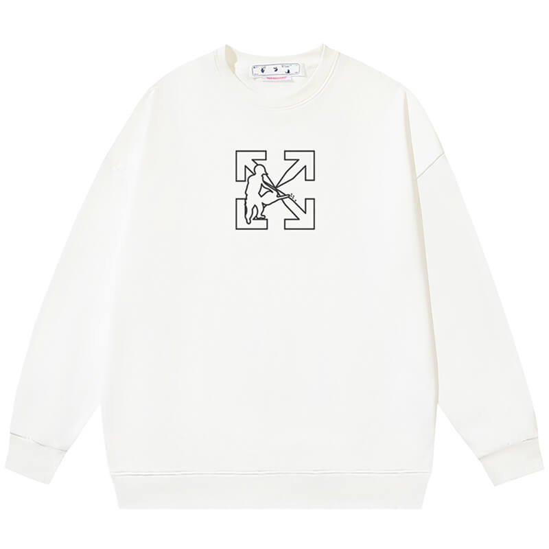 Off-White Logo Workers Crewneck Sweatshirt