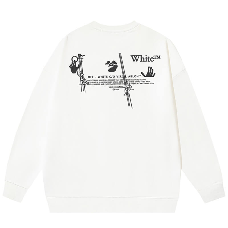 Off-White Logo Workers Crewneck Sweatshirt
