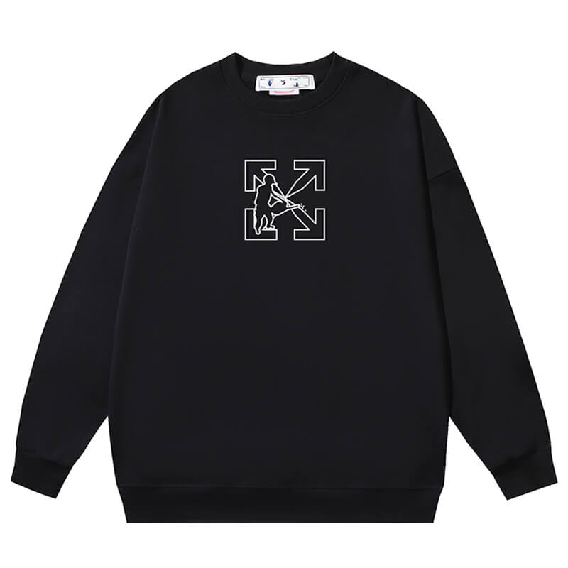Off-White Logo Workers Crewneck Sweatshirt