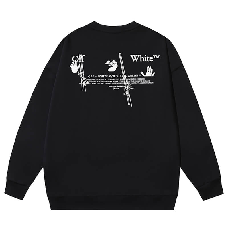 Off-White Logo Workers Crewneck Sweatshirt