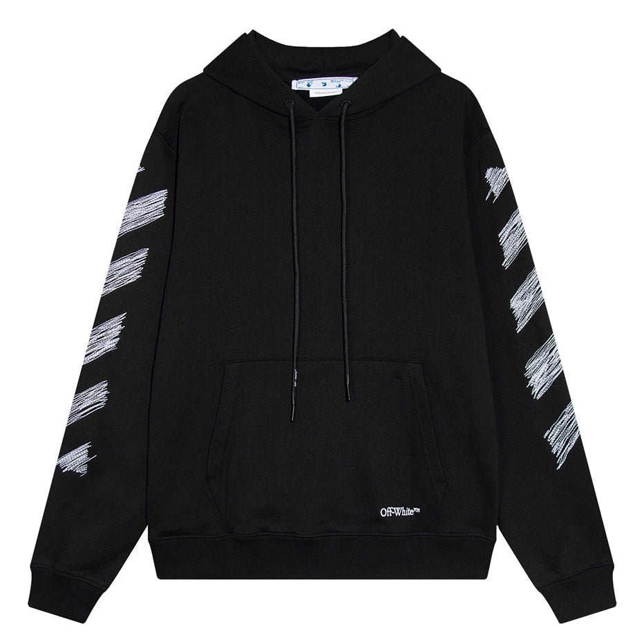 OFF-WHITE Diag Scribble Hoodie — Men's Oversized Cotton Pullover