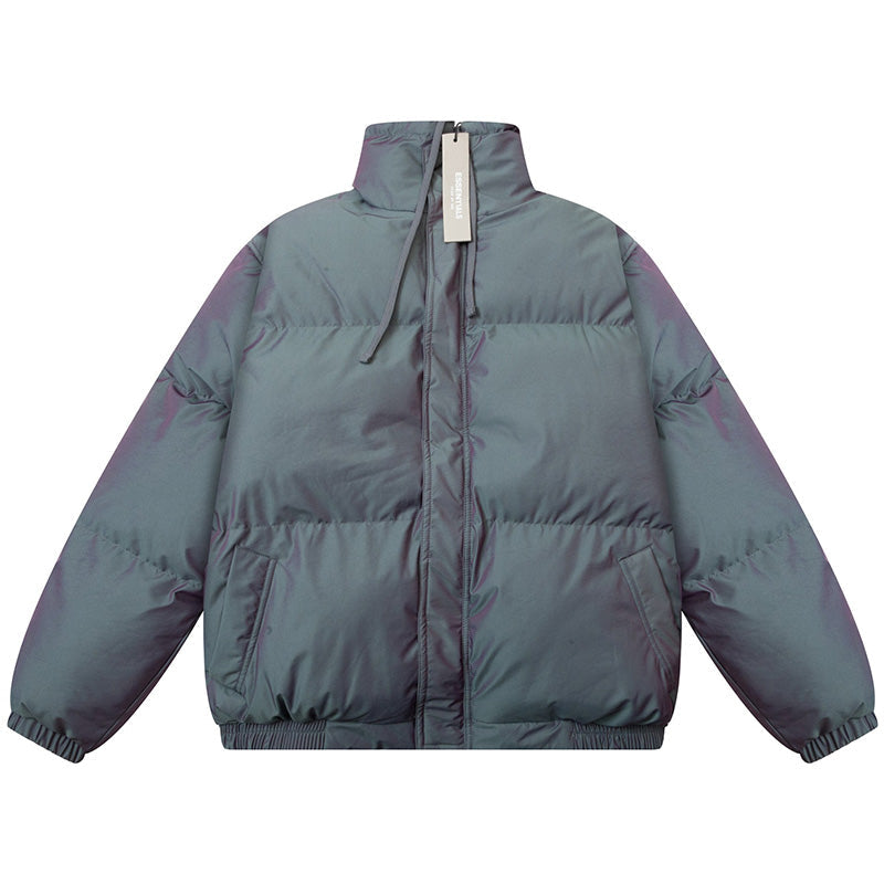 Fear Of God Double Line Essential Laser Stand-Collar Cotton Jacket – Iridescent Blue