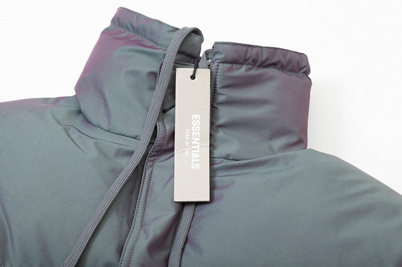 Fear Of God Double Line Essential Laser Stand-Collar Cotton Jacket – Iridescent Blue