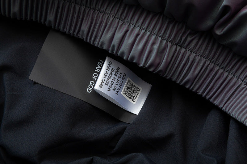 Fear Of God Double Line Essential Laser Stand-Collar Cotton Jacket – Iridescent Blue