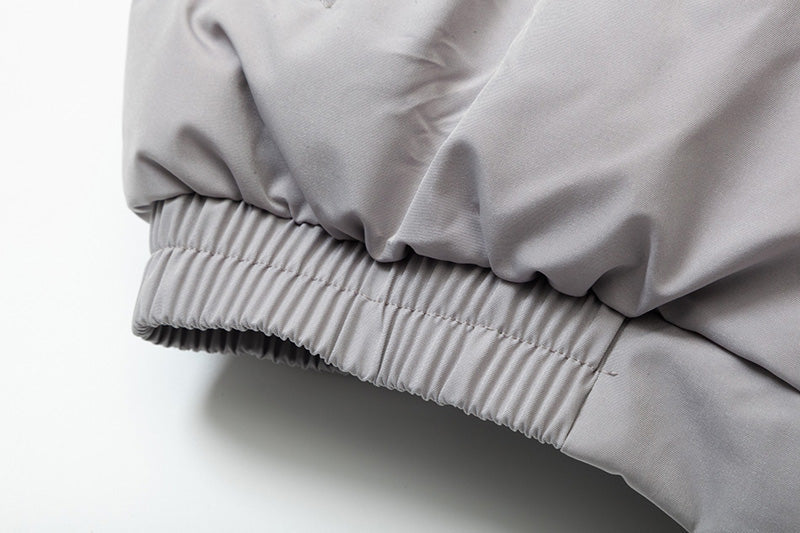 Fear Of God Double Line Essential Laser Stand-Collar Cotton Jacket – Light Grey