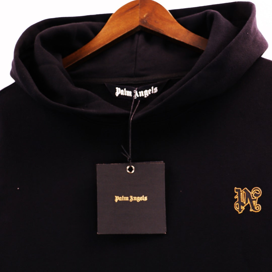 Palm Angels Foggy PA Cotton Hoodie – Beige Men's Logo Hoodie