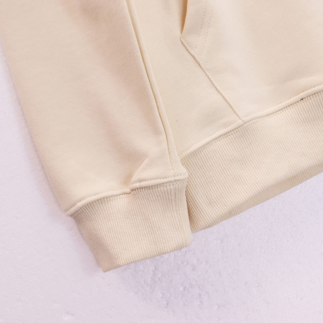 Palm Angels Foggy PA Cotton Hoodie – Beige Men's Logo Hoodie
