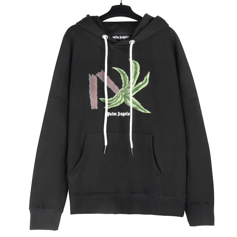 Palm Angels Broken Palm Hoodie – Black & White