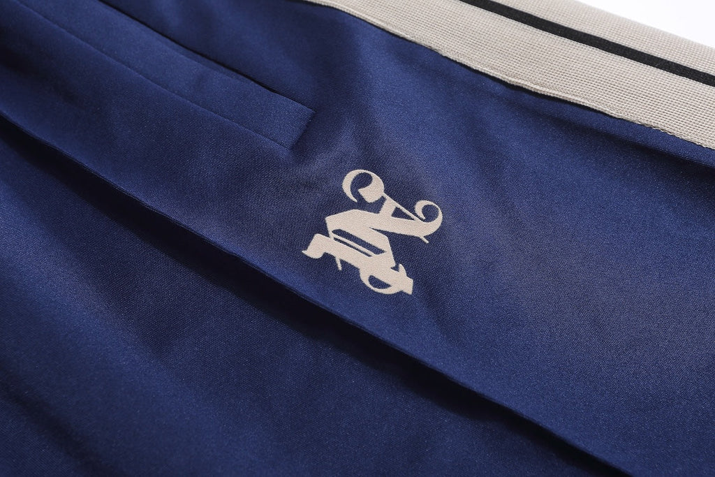 Palm Angels Hyper Monogram-Print Track Shorts – Blue Men's Cotton Shorts