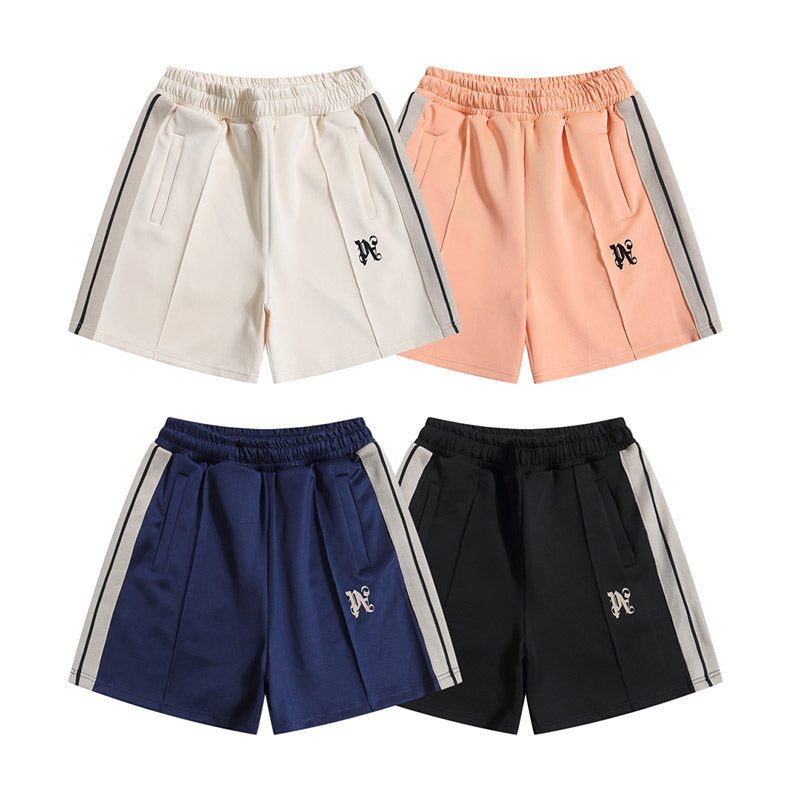 Palm Angels Hyper Monogram-Print Track Shorts – Black Men's Cotton Shorts