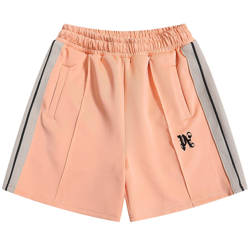 Palm Angels Hyper Monogram-Print Track Shorts – Pink Men's Cotton Shorts